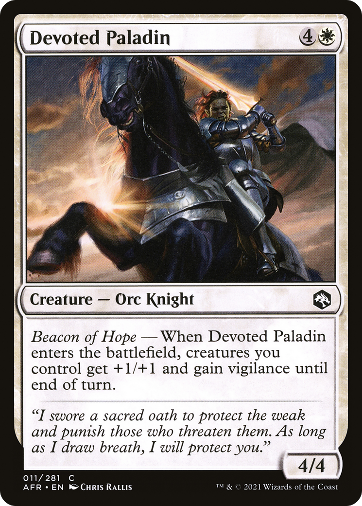 Devoted Paladin (AFR-011) - Adventures in the Forgotten Realms