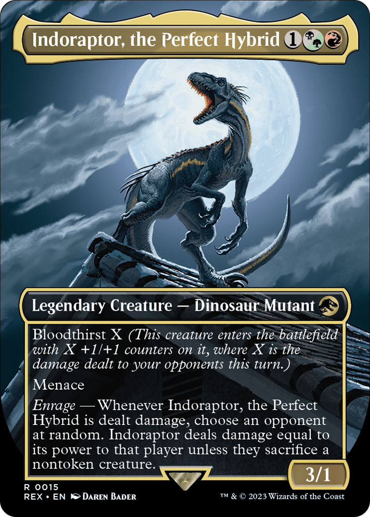 Indoraptor, the Perfect Hybrid (REX-015) - Jurassic World Collection (Borderless)