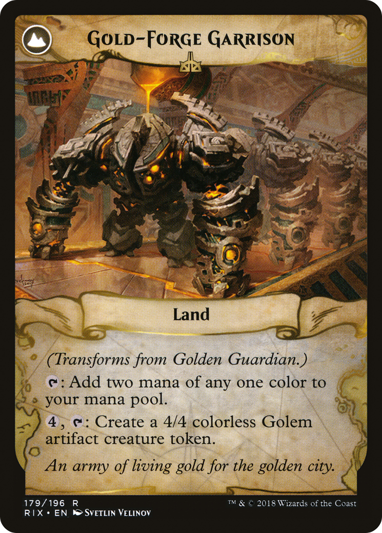 Golden Guardian // Gold-Forge Garrison (RIX-179) - Rivals of Ixalan: (compasslanddfc)