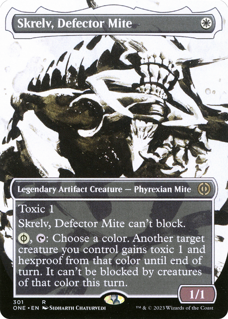 Skrelv, Defector Mite (ONE-301) - Phyrexia: All Will Be One: (Showcase) (Borderless) Foil