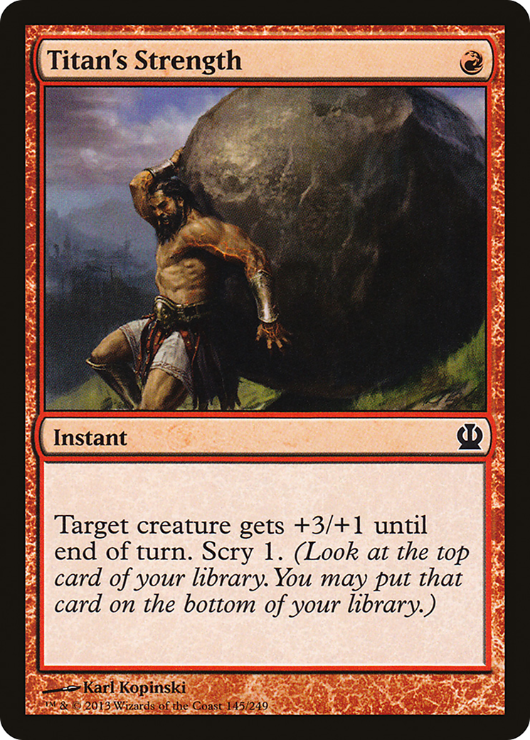 Titan's Strength (THS-145) - Theros Foil