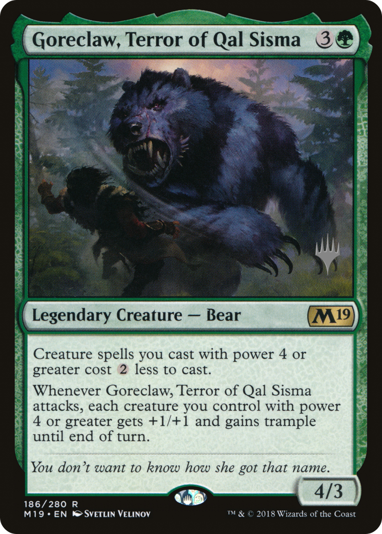 Goreclaw, Terror of Qal Sisma (PPM20-186P) - Core Set 2019 Promos Foil