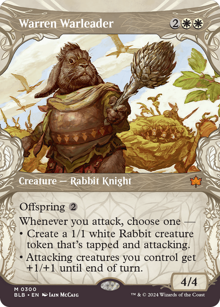 Warren Warleader (BLB-300) - Bloomburrow: (Showcase) (Borderless)