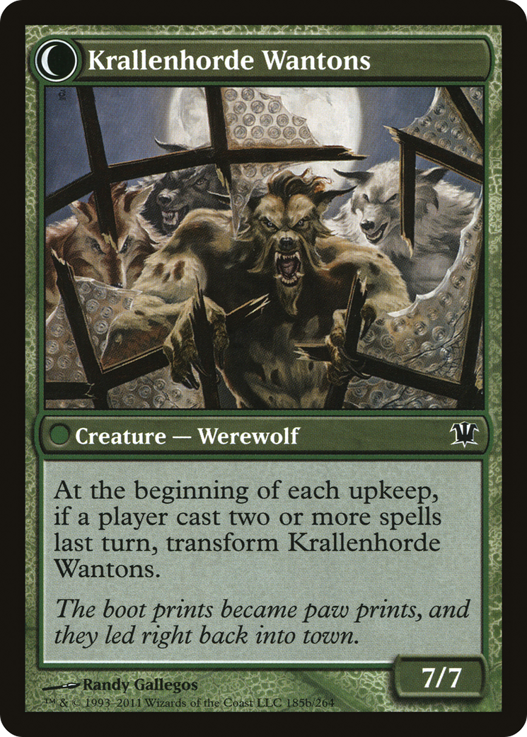Grizzled Outcasts // Krallenhorde Wantons (ISD-185) - Innistrad: (Double Faced Transform) Foil