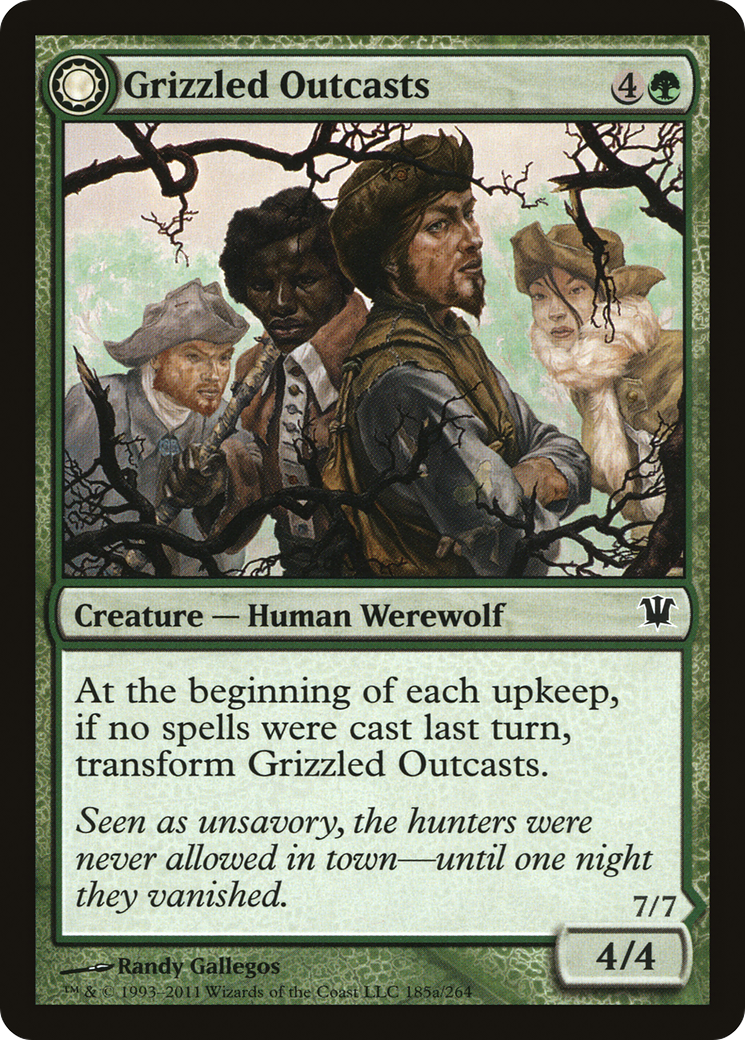 Grizzled Outcasts // Krallenhorde Wantons (ISD-185) - Innistrad: (Double Faced Transform) Foil