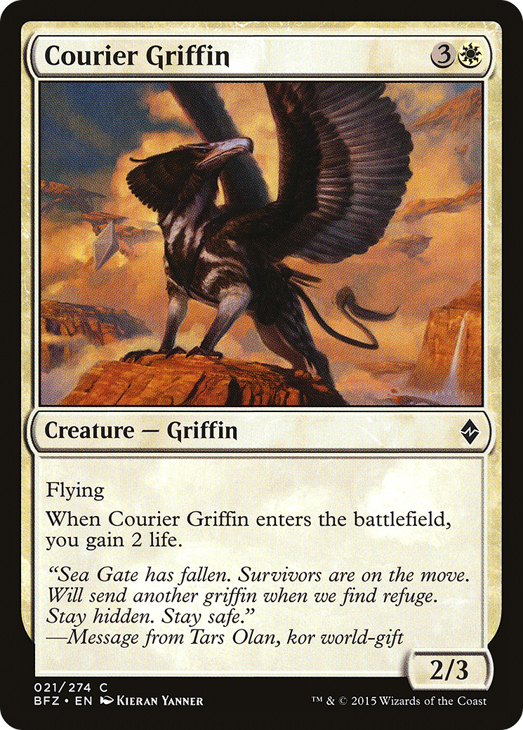 Courier Griffin (BFZ-021) - Battle for Zendikar Foil