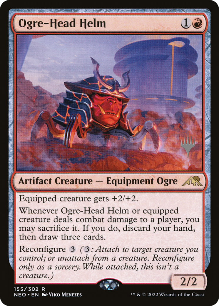 Ogre-Head Helm (PPNEO-155P) - Kamigawa: Neon Dynasty Promos Foil