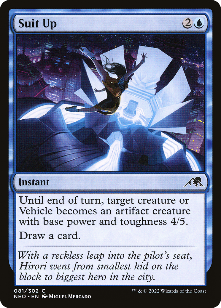 Suit Up (NEO-081) - Kamigawa: Neon Dynasty Foil