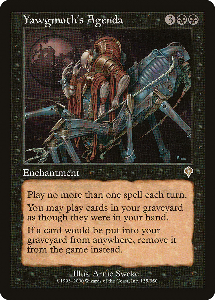 Yawgmoth's Agenda (INV-135) - Invasion Foil