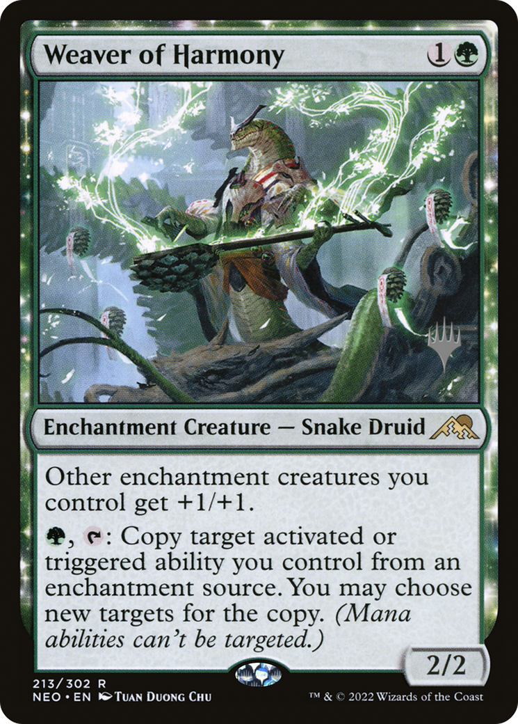 Weaver of Harmony (PPNEO-213P) - Kamigawa: Neon Dynasty Promos: (enchantment)