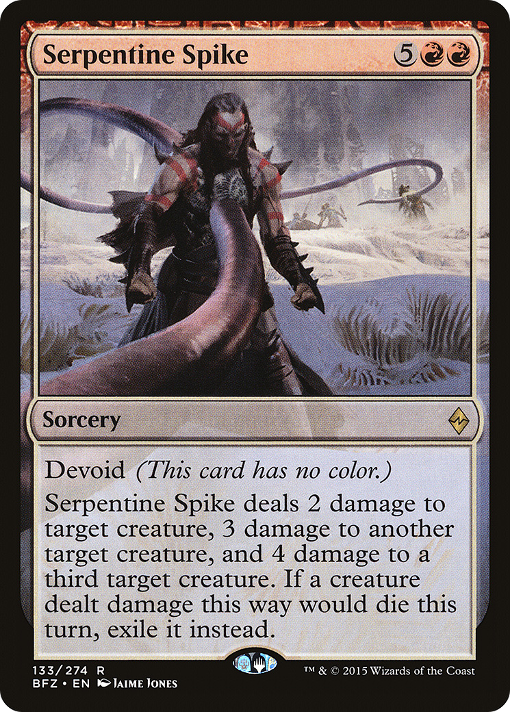Serpentine Spike (BFZ-133) - Battle for Zendikar: (devoid) Foil