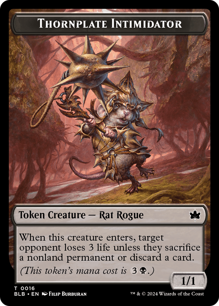 Thornplate Intimidator (BLB-016) - Bloomburrow Tokens