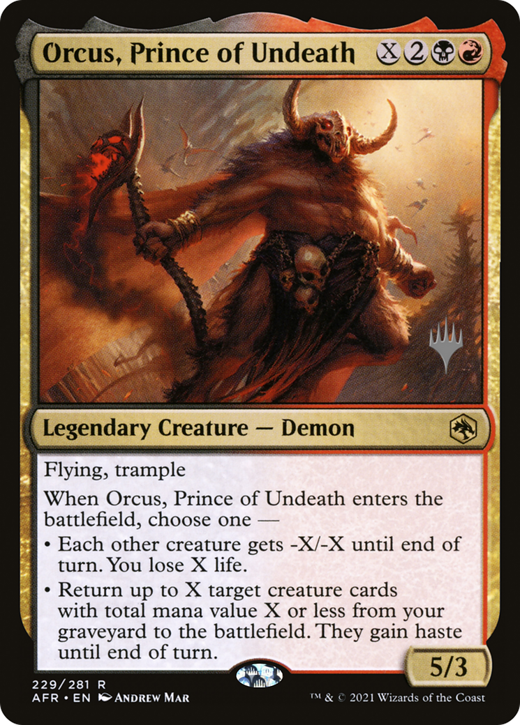 Orcus, Prince of Undeath (PPAFR-229) - Adventures in the Forgotten Realms Promos Foil