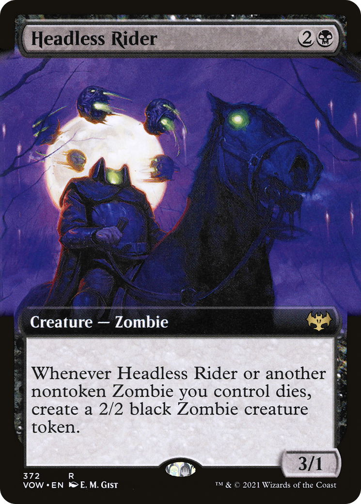 Headless Rider (VOW-372) - Innistrad: Crimson Vow: (Extended Art) Foil