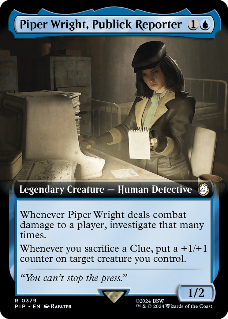 Piper Wright, Publick Reporter (PIP-379) - Fallout: (Extended Art) Foil