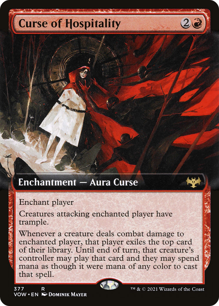 Curse of Hospitality (VOW-377) - Innistrad: Crimson Vow: (Extended Art) Foil