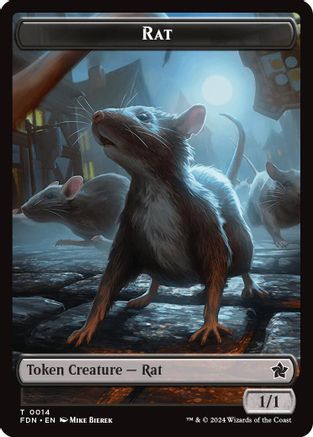 Rat // Zombie Double-Sided Token (FDN-14 // 15) - Foundations