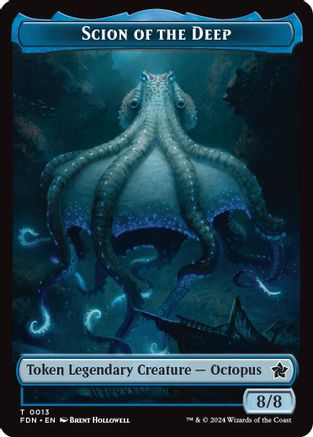 Scion of the Deep // Koma's Coil Doubled-Sided Token (FDN-13 // 11) - Foundations Foil