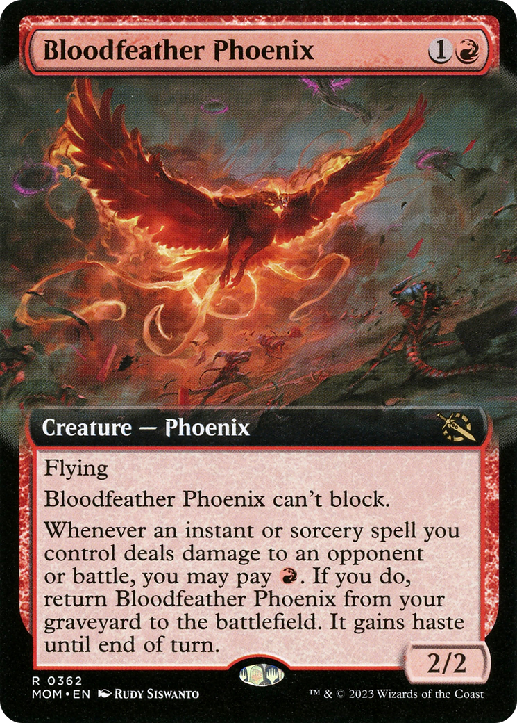 Bloodfeather Phoenix (MOM-362) - March of the Machine: (Extended Art)