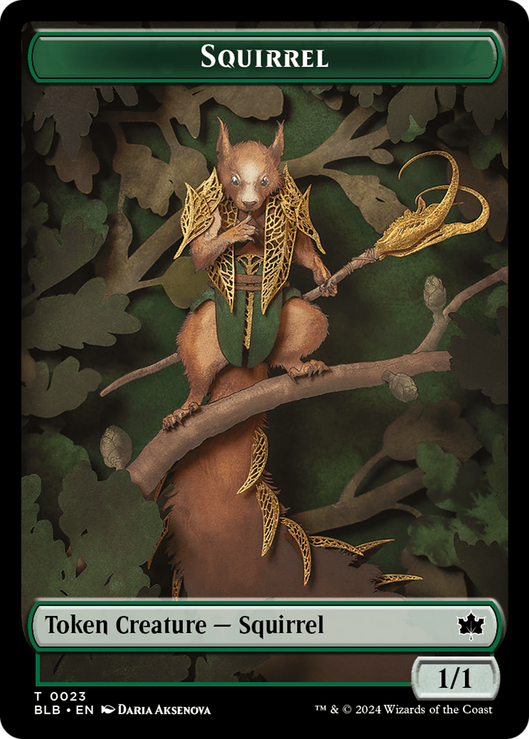Squirrel (BLB-023) - Bloomburrow Tokens