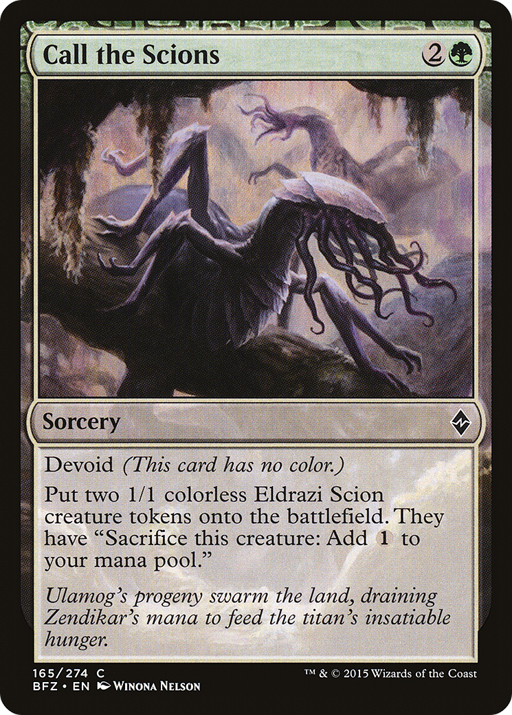Call the Scions (BFZ-165) - Battle for Zendikar: (devoid)