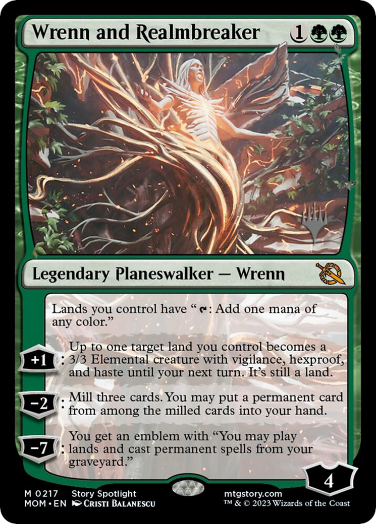 Wrenn and Realmbreaker (PPMOM-217P) - March of the Machine Promos Foil