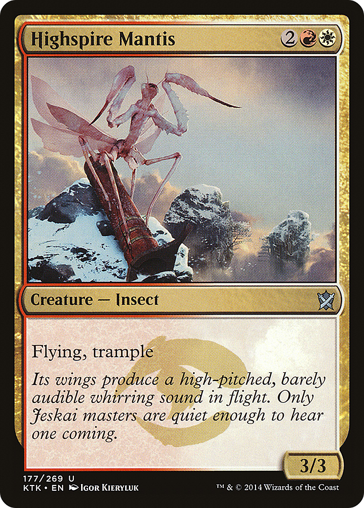 Highspire Mantis (KTK-177) - Khans of Tarkir Foil