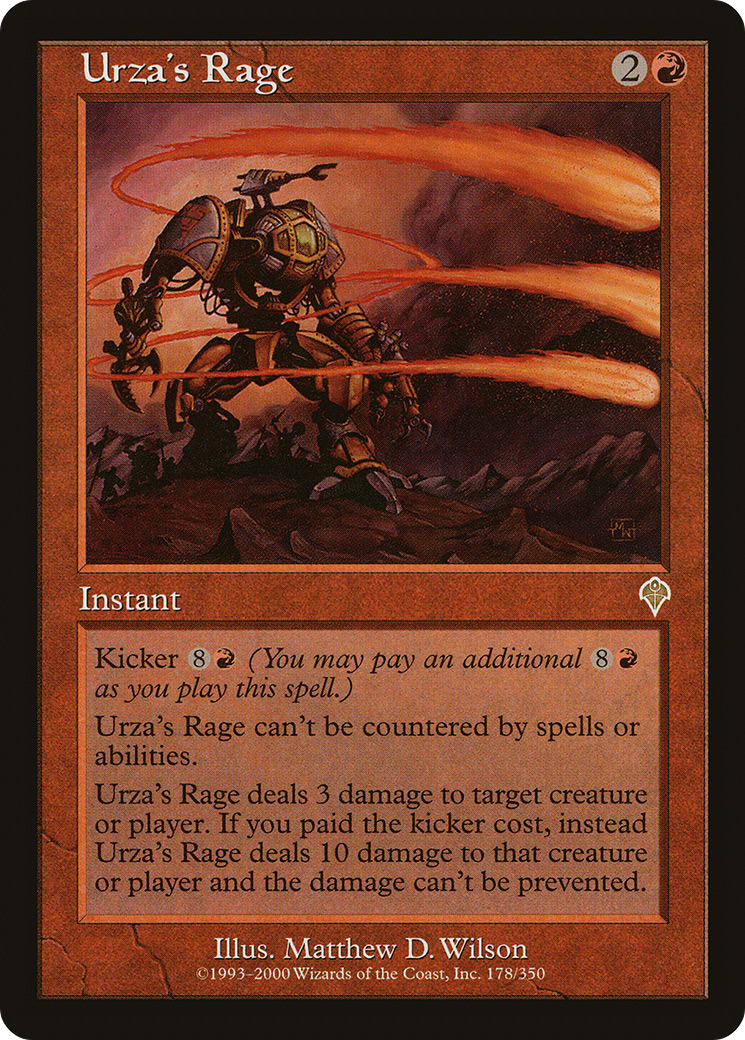 Urza's Rage (INV-178) - Invasion Foil