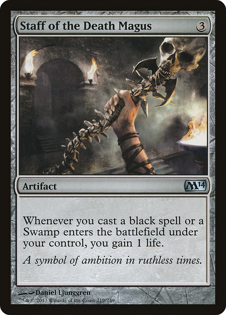Staff of the Death Magus (M14-219) - Magic 2014 Foil