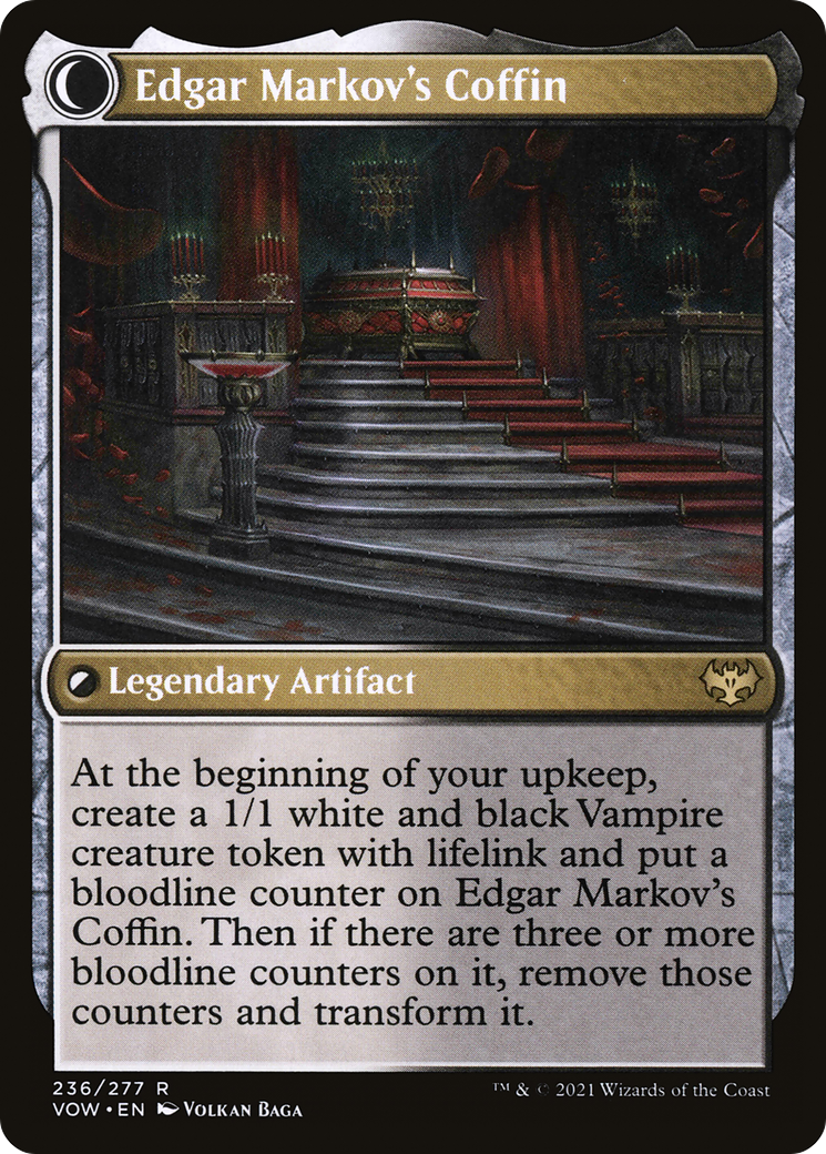 Edgar, Charmed Groom // Edgar Markov's Coffin (VOW-236) - Innistrad: Crimson Vow: (Double Faced Transform)
