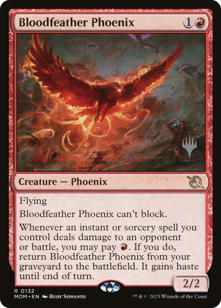 Bloodfeather Phoenix (PPMOM-132P) - March of the Machine Promos Foil