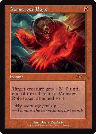 Monstrous Rage (Retro Frame) (WPN-002) - WPN & Gateway Promos Foil