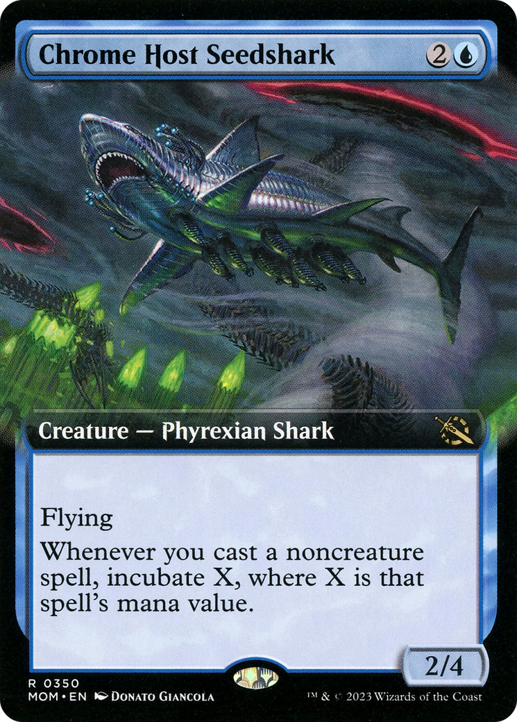 Chrome Host Seedshark (MOM-350) - March of the Machine: (Extended Art) Foil