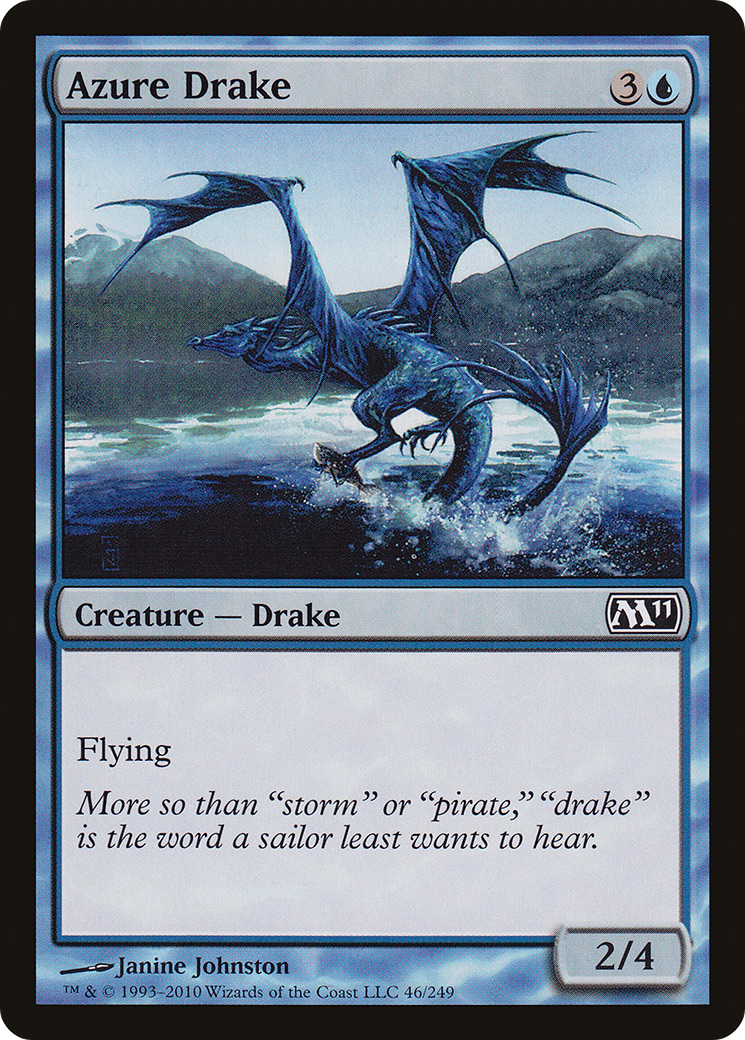 Azure Drake (M11-046) - Magic 2011 Foil