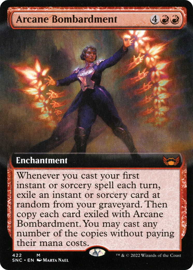 Arcane Bombardment (SNC-422) - Streets of New Capenna: (Extended Art) Foil