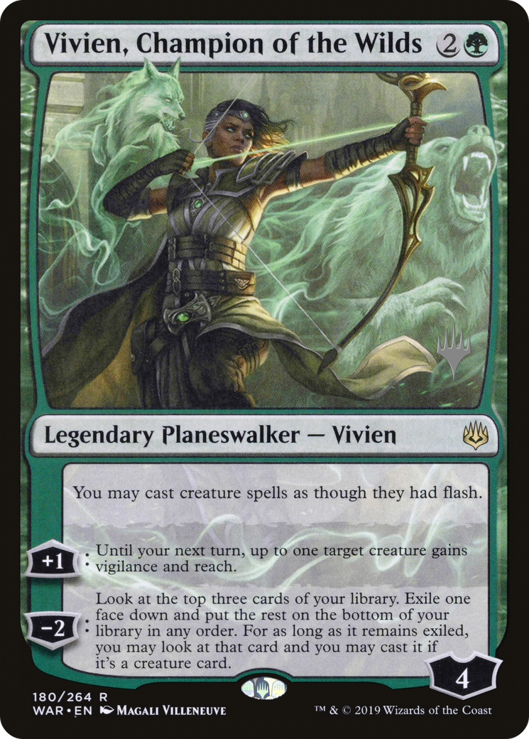 Vivien, Champion of the Wilds (PPELD-180) - War of the Spark Promos