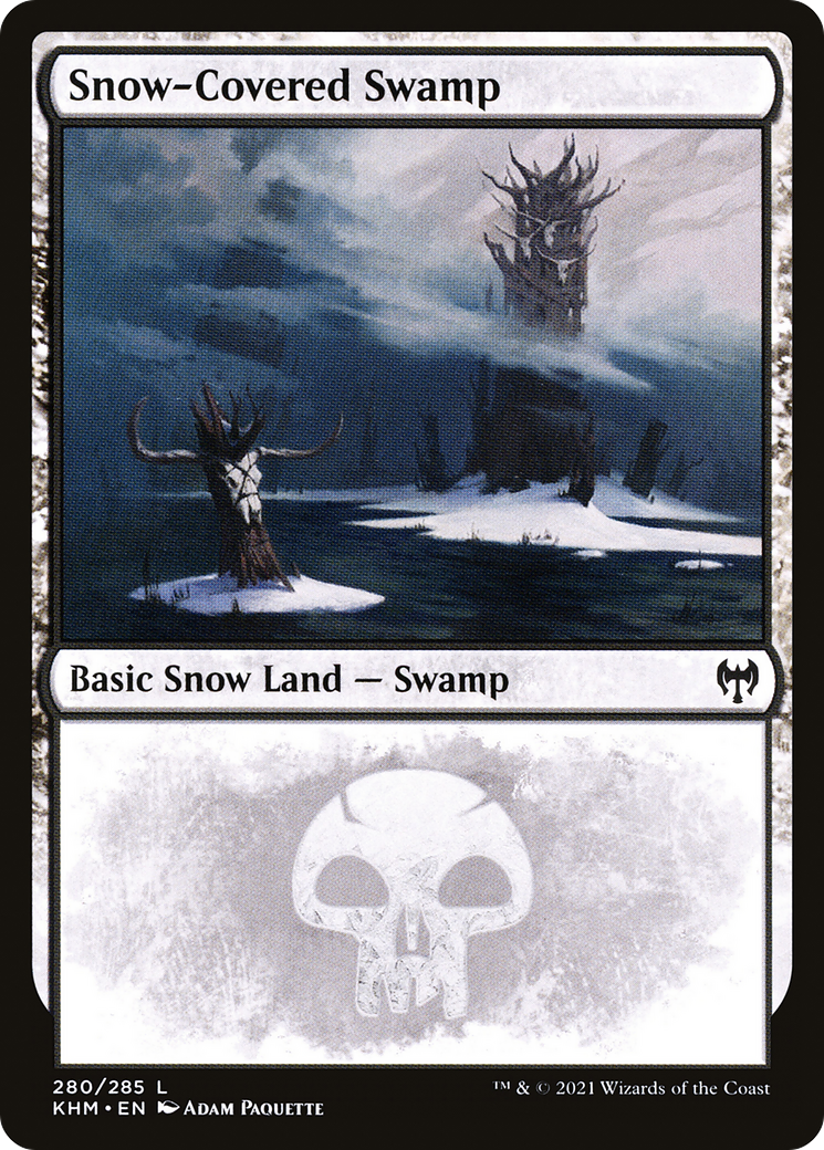 Snow-Covered Swamp (KHM-280) - Kaldheim: (snow) Foil