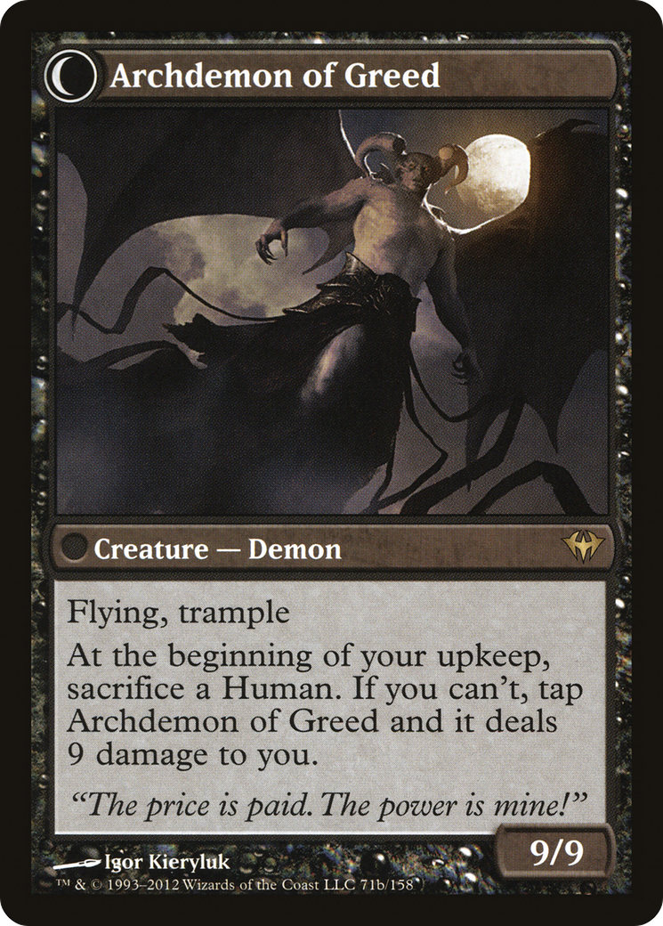 Ravenous Demon // Archdemon of Greed (DKA-071) - Dark Ascension: (Double Faced Transform) Foil