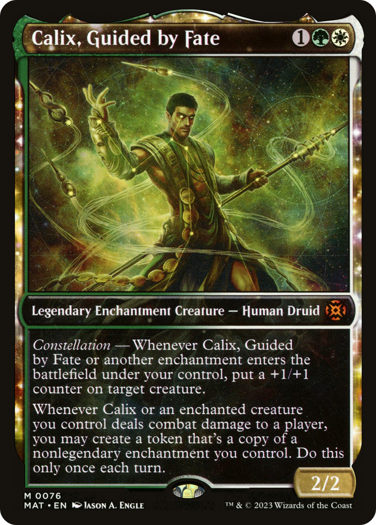 Calix, Guided by Fate (MAT-076) - March of the Machine: The Aftermath: (Showcase, enchantment) Foil