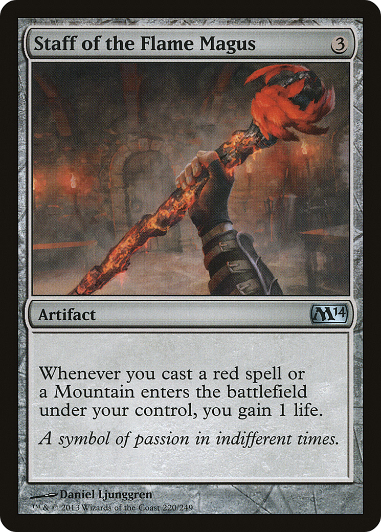 Staff of the Flame Magus (M14-220) - Magic 2014 Foil