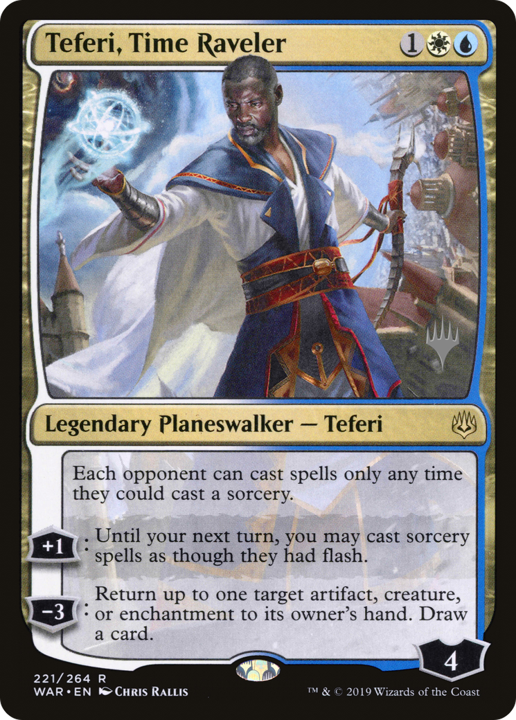 Teferi, Time Raveler (PPELD-221P) - War of the Spark Promos Foil