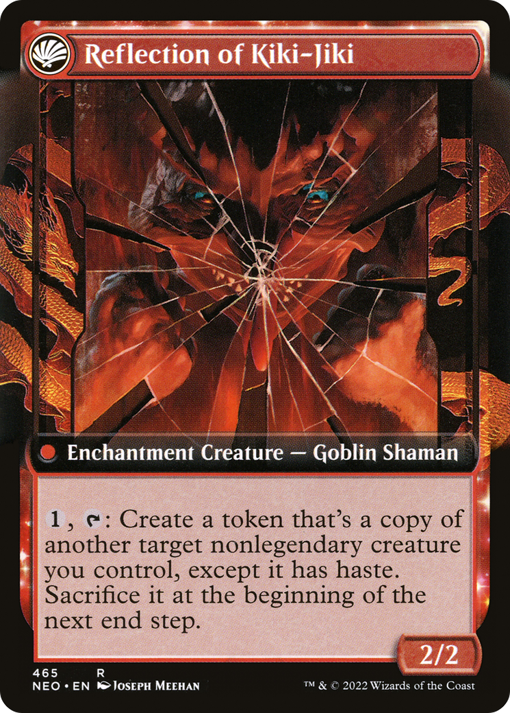 Fable of the Mirror-Breaker // Reflection of Kiki-Jiki (NEO-465) - Kamigawa: Neon Dynasty: (Extended Art, fandfc, enchantment) Foil