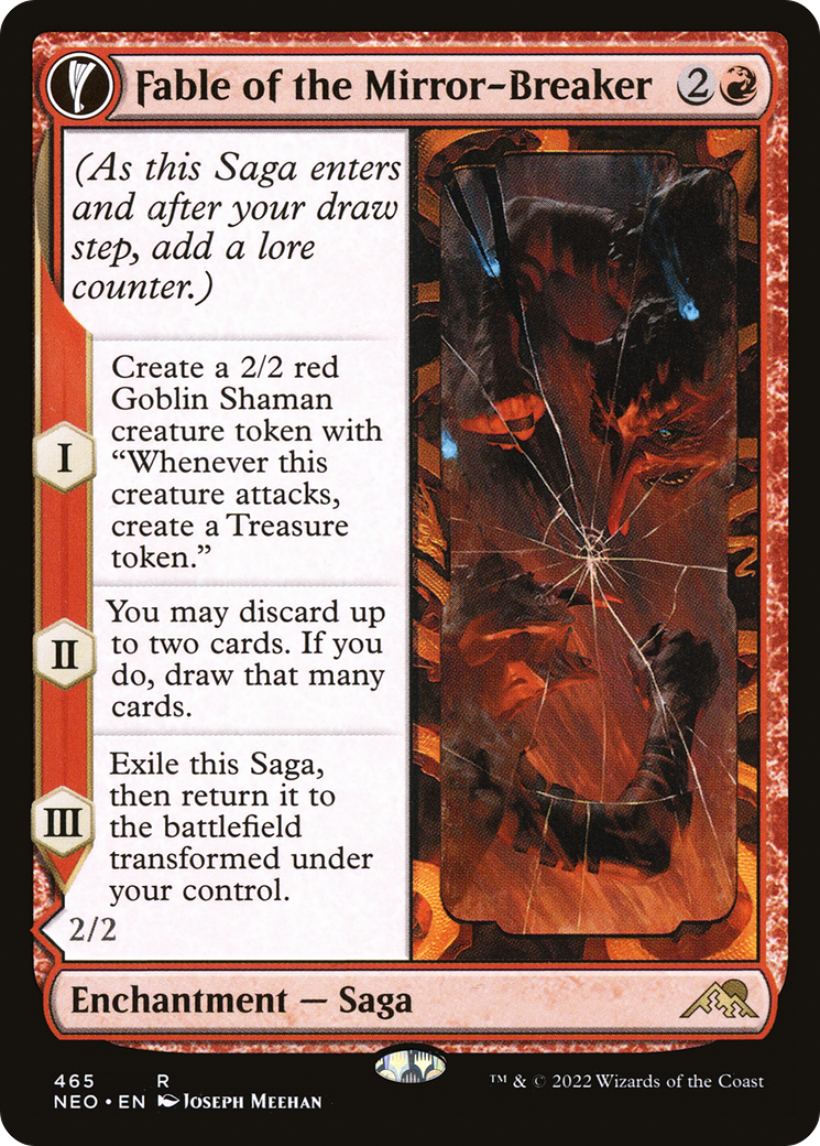 Fable of the Mirror-Breaker // Reflection of Kiki-Jiki (NEO-465) - Kamigawa: Neon Dynasty: (Extended Art, fandfc, enchantment) Foil
