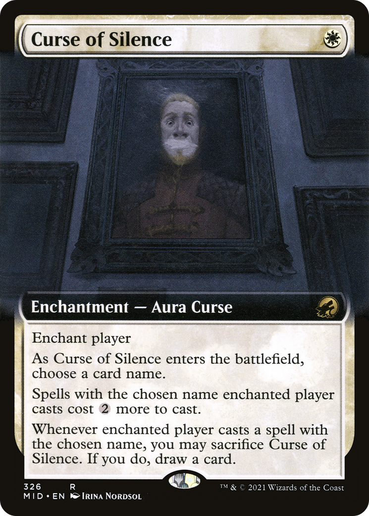 Curse of Silence (MID-326) - Innistrad: Midnight Hunt: (Extended Art) Foil