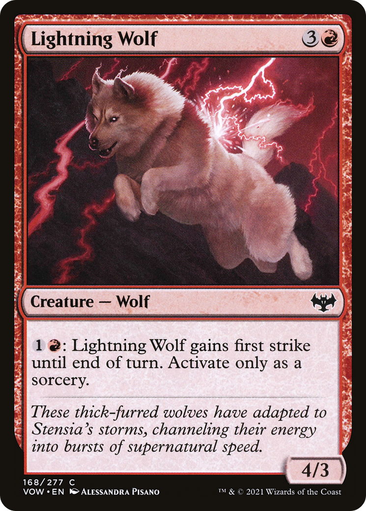 Lightning Wolf (VOW-168) - Innistrad: Crimson Vow Foil