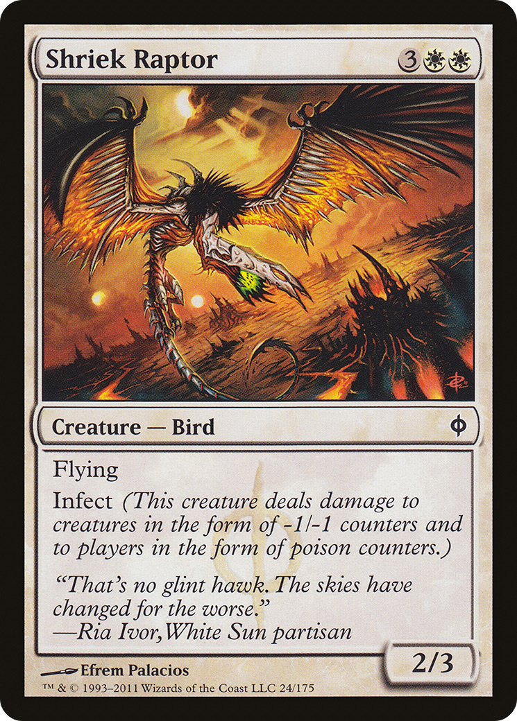 Shriek Raptor (NPH-024) - New Phyrexia Foil