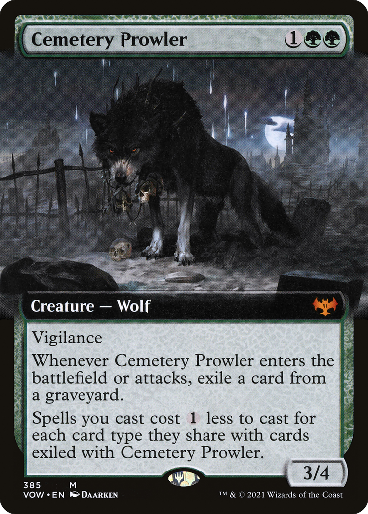 Cemetery Prowler (VOW-385) - Innistrad: Crimson Vow: (Extended Art)