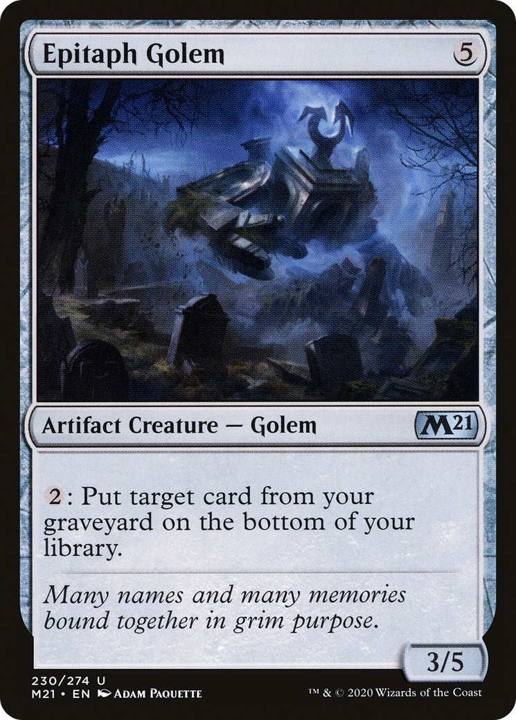 Epitaph Golem (M21-230) - Core Set 2021