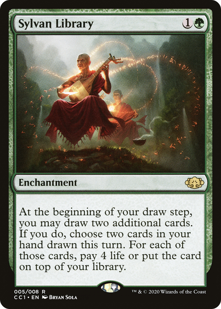 Sylvan Library (CC1-005) - Commander Collection: Green Foil