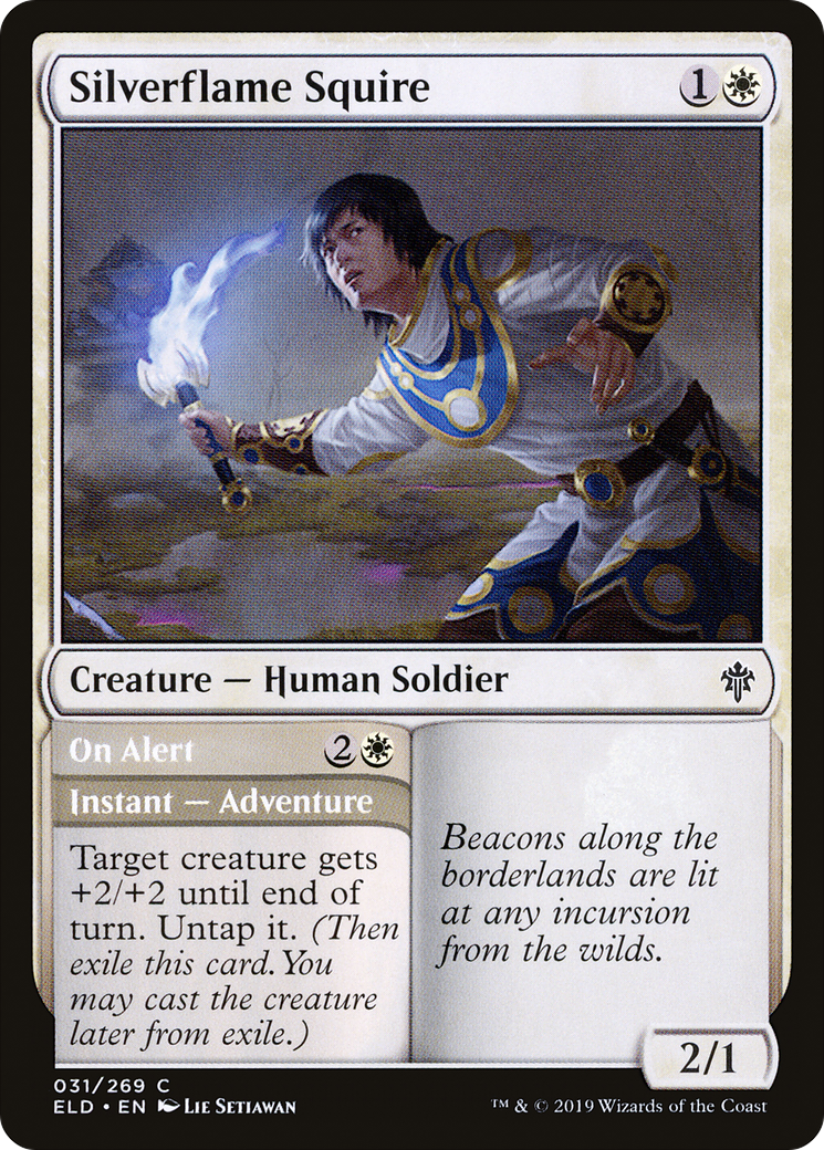 Silverflame Squire // On Alert (ELD-031) - Throne of Eldraine